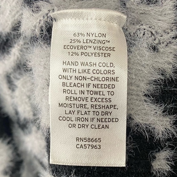 Nwt | Halogen Cozy Sweater in Grey-Black Cool Leopard Size X-Large - Picture 3 of 7